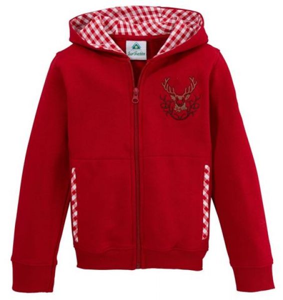 B-Ware / 2- Wahl - Mädchen Sweatjacke Reindlschmiede rot Isar Trachten