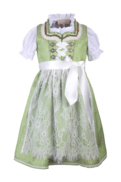 Kinderdirndl Anni grün Trachtenset 3-tlg. Krüger Kids