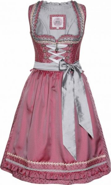 Dirndl midi 58 cm Mirena light berry silber Marjo