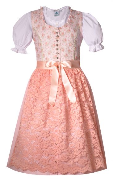 Kinderdirndl Jugenddirndl Hellkofen rosa apricot Isar-Trachten
