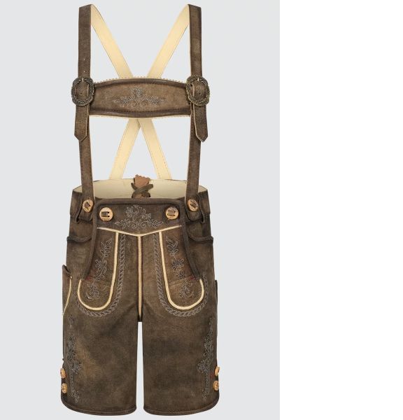 Kinder Lederhose kurz Davide braun Krüger