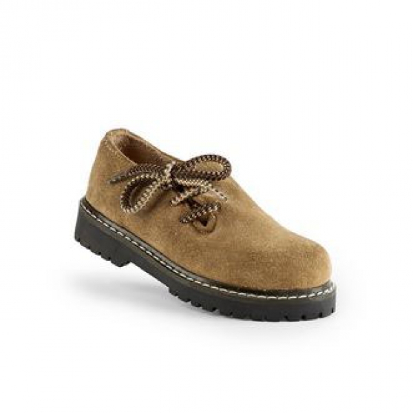 KInder Trachtenschuh in nuss braun velour von Maddox