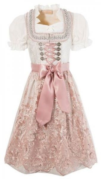 B-Ware / 2. Wahl Kinderdirndl Theresia silber rosa 3-tlg. Krüger Kids