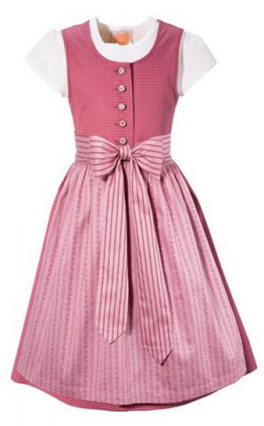 B-Ware / 2. Wahl - Kinderdirndl Babydirndl Anna rose rosa Trachtenset 3tlg. Turi Landhaus