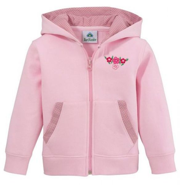 B-Ware / 2. Wahl - Kinder Mädchen Sweatjacke Dachsberg rosa Isar Trachten