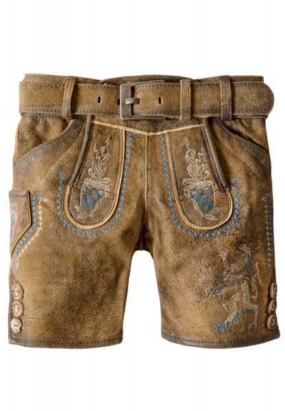 B-Ware / 2. Wahl Kinder Lederhose Hose Bayern jr. hanf gespeckt Stockerpoint