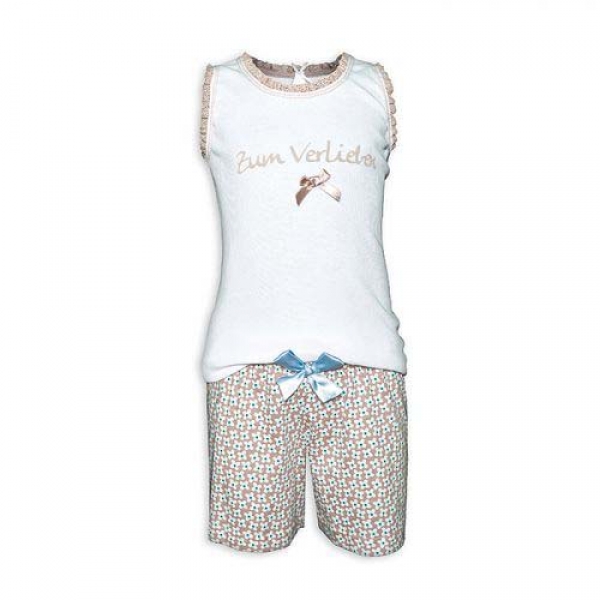 Kinder Shorty Zum Verlieben weiß/taupe Louis & Louisa