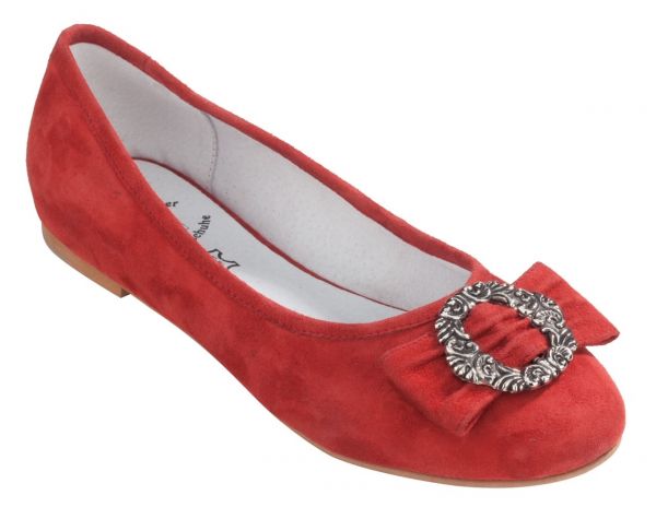 Trachtenschuhe Ballerinas Christl rot Bergheimer Trachtenschuhe