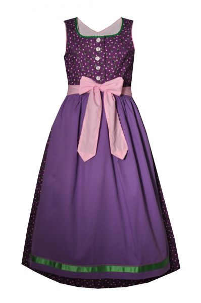 Kinderdirndl Jugenddirndl Lengham lila rosa grün Hannah Collection