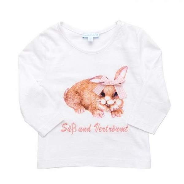 Baby Shirt Hase/Süß und Verträumt weiß/rosa Louis & Louisa