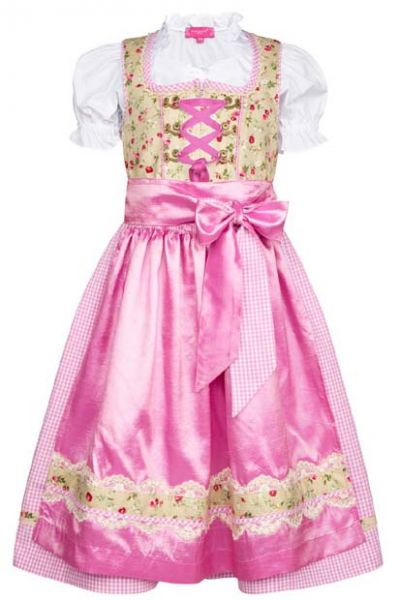 VALENA KINDERDIRNDL FESTTAGSDIRNDL KOMMUNION ROSA/PINK VON KRÜGER