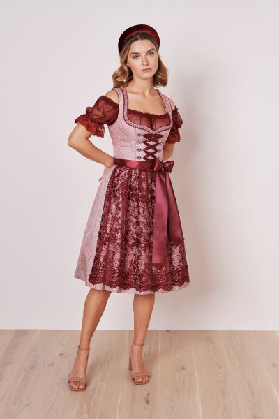 Dirndl midi 60 cm Marica beere rosa rot Krüger Madl