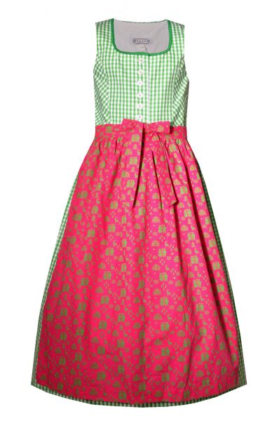Kinderdirndl Jugenddirndl Landerham grün/weiß karo pink Hannah Collection