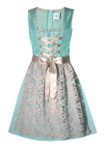 Kinderdirndl Jugenddirndl Demling türkis beige gold Isar-Trachten