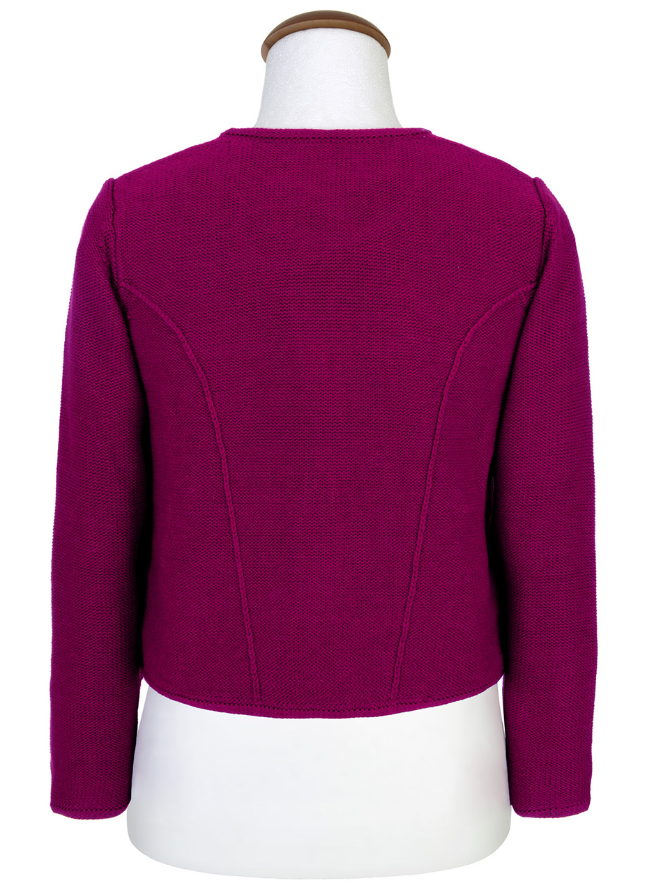 B-Ware / 2. Wahl - Kinder Trachtenstrickjacke Ribisel fuchsia pink ...