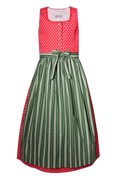 Kinderdirndl Jugenddirndl Großenbrach rot grün Hannah Collection