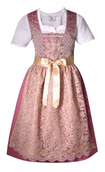 Kinderdirndl Jugenddirndl Götzendorf rosa beige Isar-Trachten