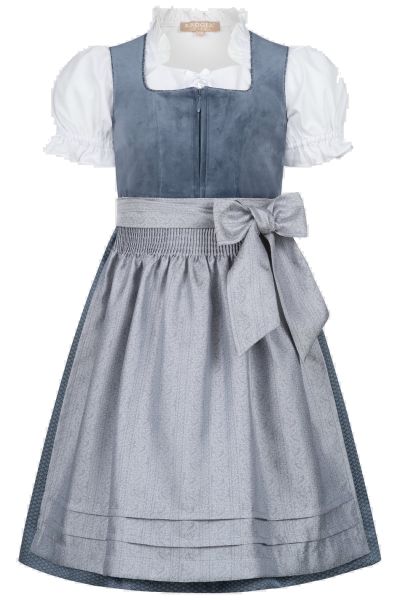 Kinderdirndl Set Aurela hellblau blau grau Trachtenset 3-tlg. Krüger