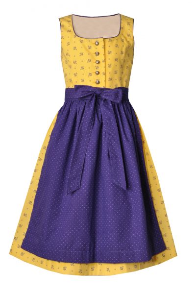 Kinderdirndl Drittenzell gelb lila Hannah Collection