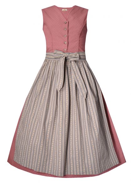 Kinderdirndl Wiechs Kid rosa grau Almsach