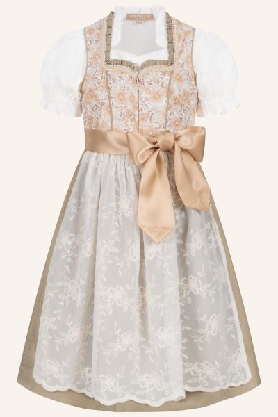 Kinderdirndl Enisa beige Blumen 3-tlg. Krüger Kids
