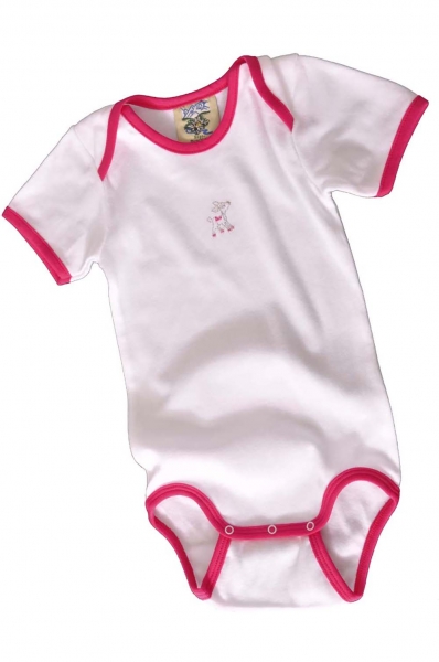 Baby Trachtenbody Habach weiß/pink Isar Trachten