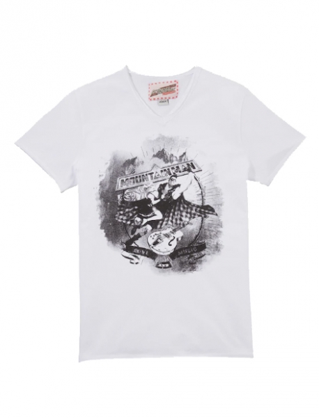 B-Ware / 2. Wahl - Kinder Trachten T-Shirt Mountainman weiß Andreas Gabalier by Hangowear