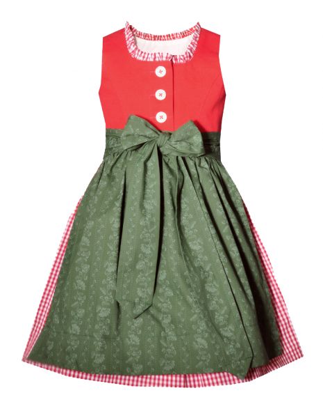 Kinderdirndl Schmidsöd rot weiß karo grün Hannah Collection