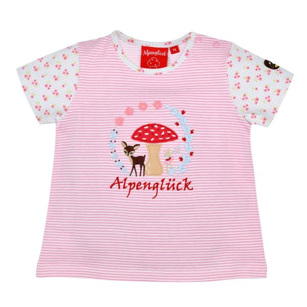 Kinder T-Shirt Bambi Alpenglück rosa weiß Bondi
