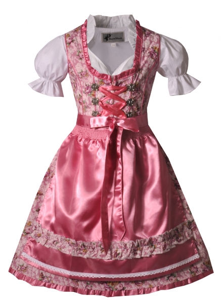 Bayer Madl M/ädchen Kinderdirndl Trautskirchen rosa Set 3-TLG mit Bluse