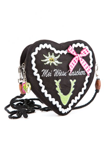 MEI WIESN'DASCHERL TRACHTEN-DIRNDL-TASCHE HERZ SCHWARZ