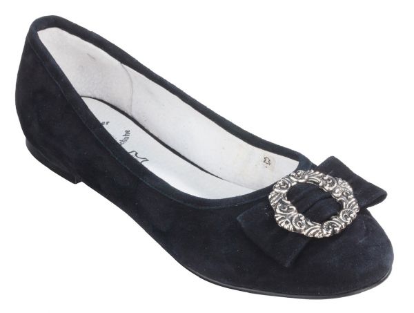 Trachtenschuhe Ballerinas Christl schwarz Bergheimer Trachtenschuhe