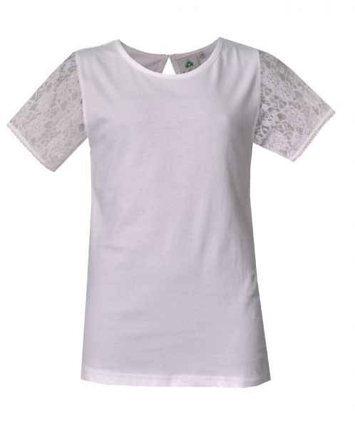 Kinder Trachten T-Shirt Rinkam weiß Kurzarm Isar-Trachten