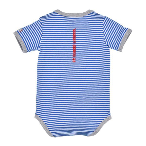 Bondi Strampler Langarm 'Gipfelkraxler' Trachtenlook - Baby Jungs Ringeloptik