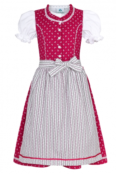 Kinderdirndl Jugenddirndl Fuchsstadt pink Trachtenset 3tlg. Isar-Trachten