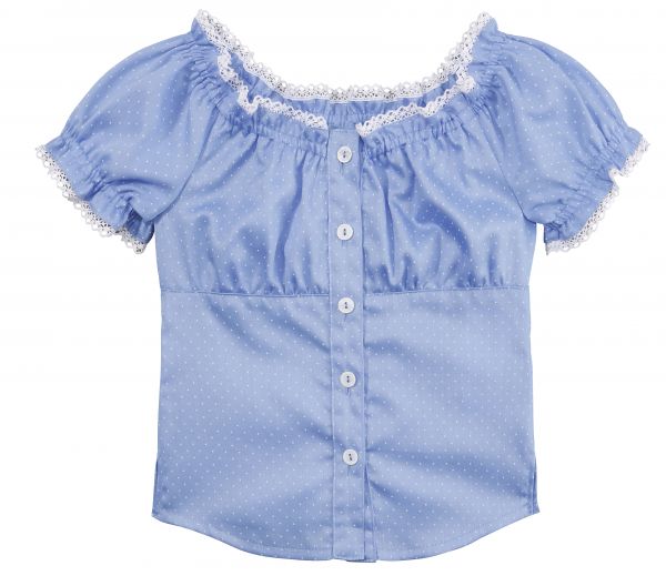Kinder Trachtenbluse Hasenbichl blau H. Moser Hohenstaufen