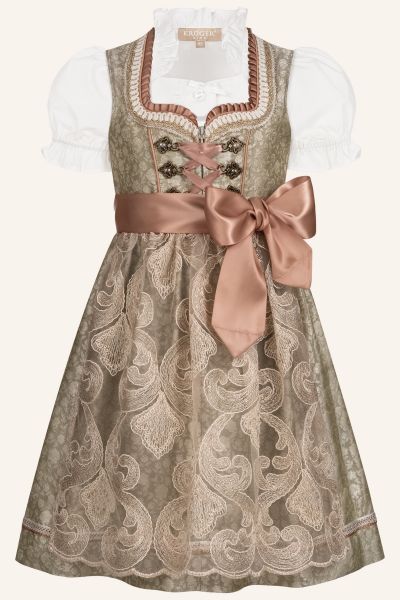 Kinderdirndl Set Edina hellgrün grün Trachtenset 3-tlg. Krüger