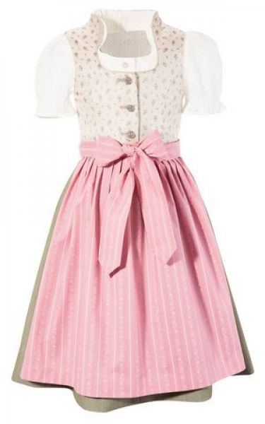 B-Ware / 2. Wahl Kinderdirndl Stockhof natur rosa olive 2tlg. Berwin & Wolff