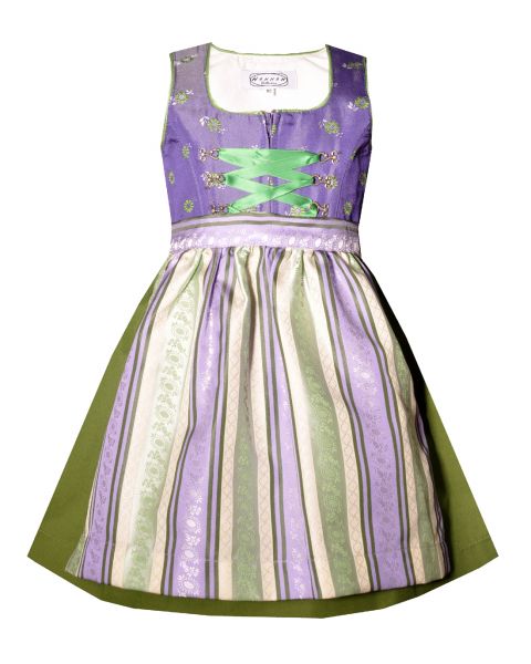 Kinderdirndl Unterhitzling lila grün beige Hannah Collection
