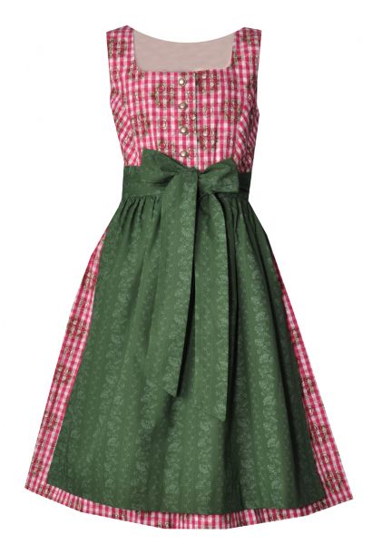 Kinderdirndl Fellerer rosa weiß kariert grün Hannah Collection