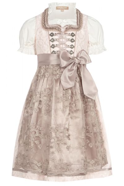 Kinderdirndl Set Bruna rose rosa Trachtenset 3-tlg. Krüger