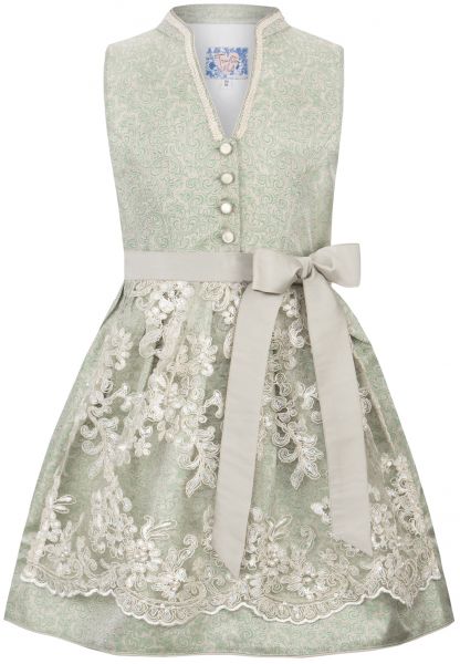 B-Ware / 2. Wahl - Kinderdirndl Jugenddirndl Zara salbei beige 2 tlg. Stockerpoint