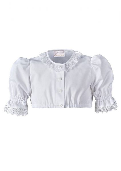 Kinder Dirndlbluse Obererlach weiß H. Moser