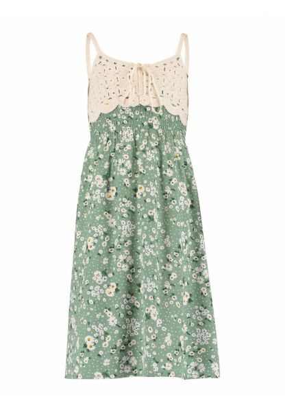 Kinder Sommerkleid Teenagerkleid Kana khaki grün flower geblümt Hailys