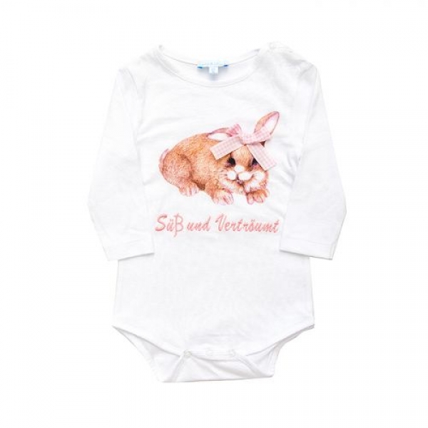 Baby Body Hase/Süß und Verträumt weiß/rosa Louis & Louisa