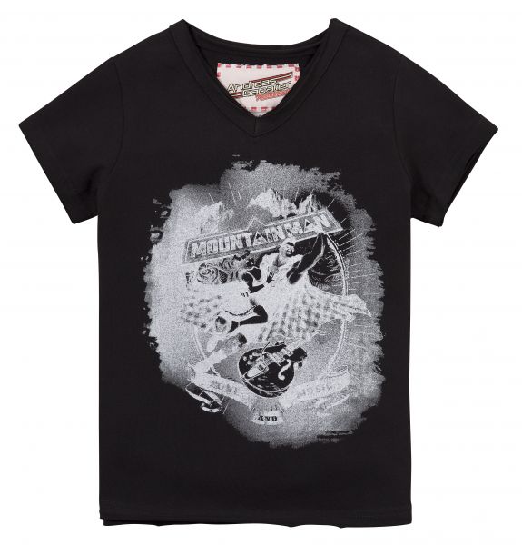 B-Ware / 2. Wahl Buben T-Shirt Mountainman schwarz Gabalier