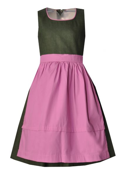 Kinderdirndl Geidolb grün rosa Hannah Collection