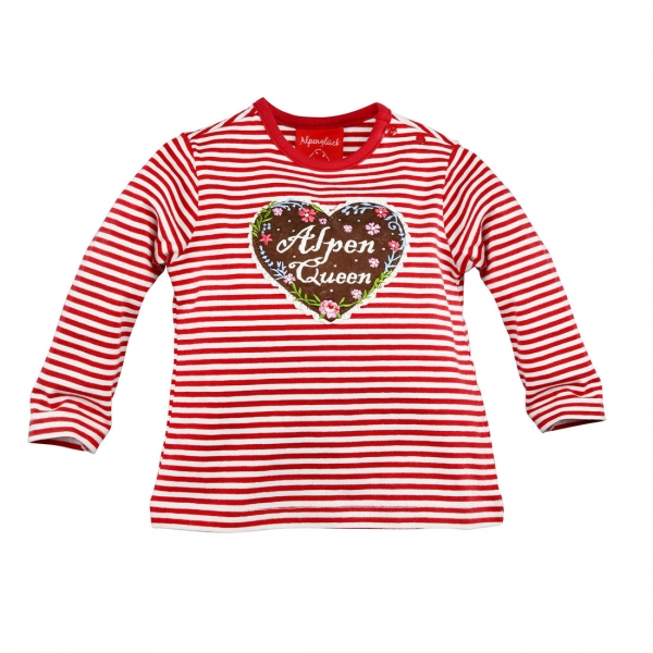 Kinder T-Shirt Alpenqueen rot Langarm Bondi