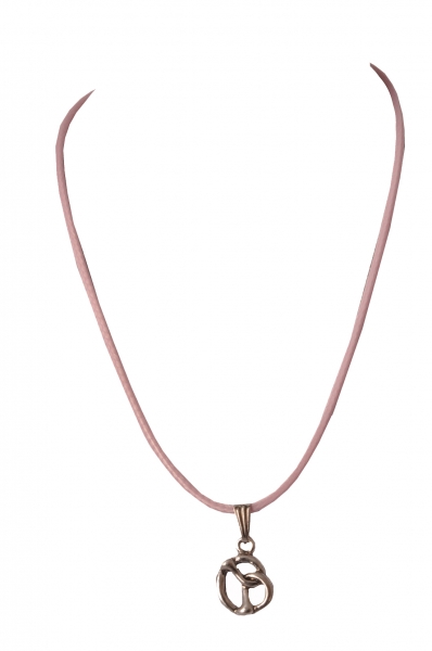 Kinder Trachtenkette Oberauerbach Brezel rosa Wolkenweiss