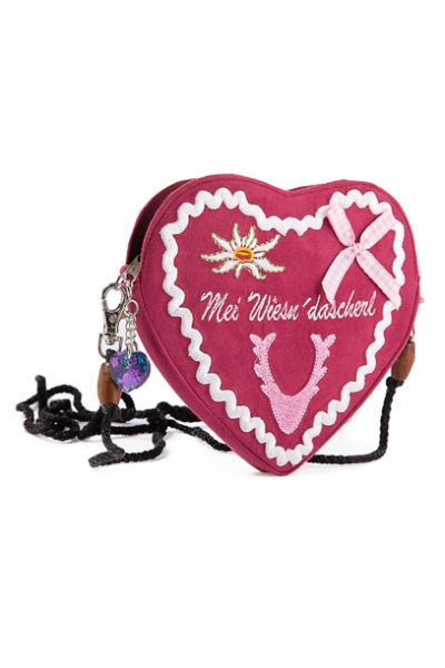 MEI WIESN'DASCHERL TRACHTEN-DIRNDL-TASCHE HERZ BORDEAUX
